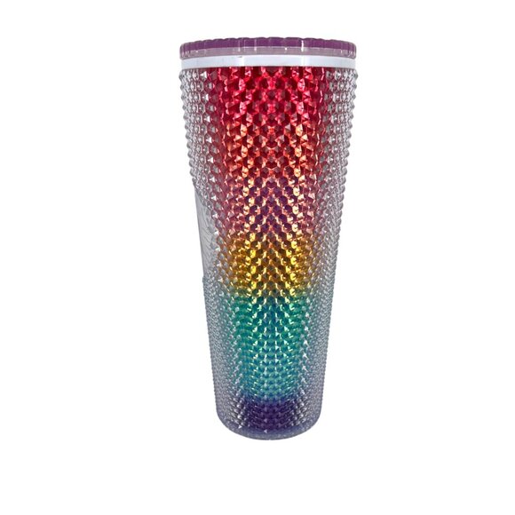 Starbucks Rainbow Pride 2020 Studded Cold Cup Tumbler 24 Oz Limited Edition - Picture 3 of 9